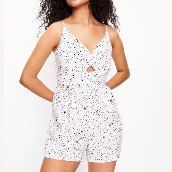 LOFT Pants - 🎯CLEARANCE LAST CHANCE Loft Star Front Twist Short Romper NWT!!